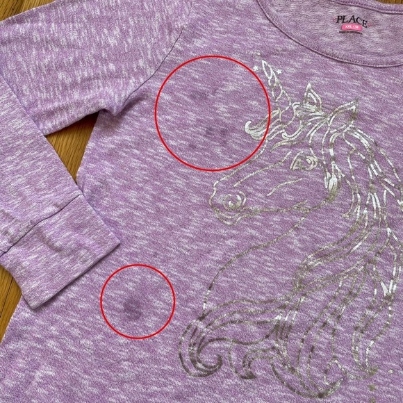 4/$25 The Children’s Place Purple Unicorn Long Sleeve Top Size 16 XXL - Picture 6 of 9